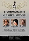 STUDIOKONZERTE, KLASSIK HAUTNAH mit Werken von G. Puccini, G. Verdi, E. Di Capua, E. de Curtis, ... am 24. Februar 2019, 16:30 Uhr im Gesangsstudio Wischnizkaja, Oldenburg